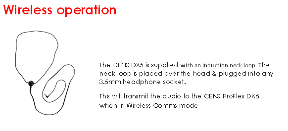 DX5 comms neck loop