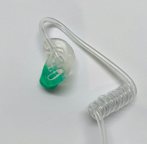 Presenters Earmold with tube green tip
